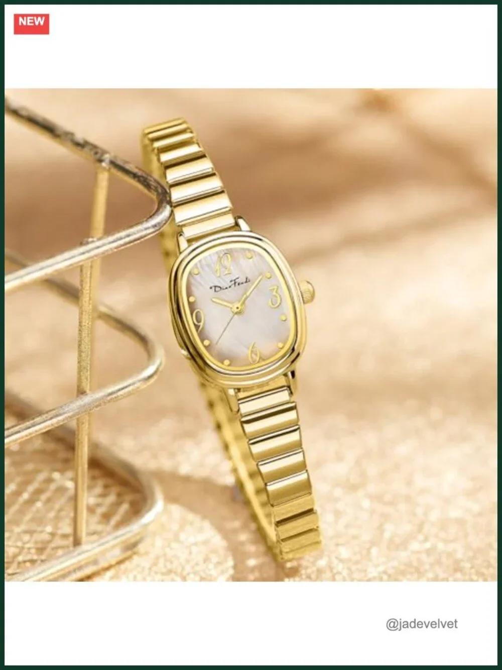 Petite Women's Easy Reader Analog Watch Rectangular Stainless Steel Expansion